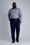  Haggar Big & Tall Tops | Premium Comfort Tall Dress Shirt - Charcoal Graphite - Heren