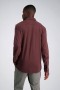  Haggar Casual Shirts | Piqué overhemd met lange mouwen, heiderood - heren