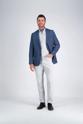  Haggar Casual Pants | The Active Series™ Stretch 5-Pocket Pant Charcoal Htr - Heren