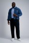  Haggar Big & Tall Tops | Smart Wash® Pitkähihainen Paita - Indigonsininen Raita - Miehet