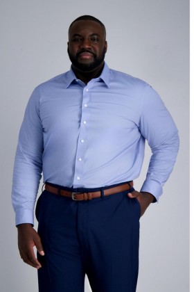  Haggar Big & Tall Tops | Premium Comfort Pitkä Kauluspaita - Sininen Vaaleansininen - Miehet