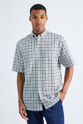  Haggar Casual Shirts | Life Khaki™ Lyhythihainen Button Down -pellavapaita, valkoinen - Miehet