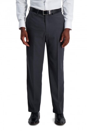  Haggar-puvunhousut | Premium Comfort -puvunhousut - Tonal Glen Plaid Black / Charcoal - Miehet