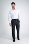  Pantalon habillé Haggar | Pantalon habillé ECLo Stria | Coupe classique, plis sur le devant, infroissable | Haggar.com Gris anthracite - Homme