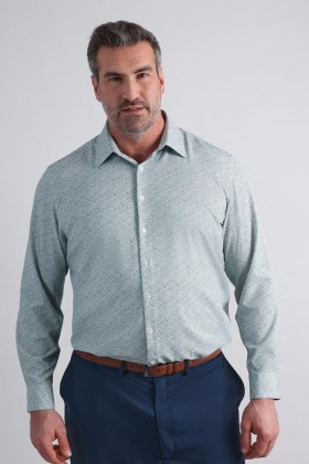  Chemises habillées Haggar | Chemise habillée Tall Smart Wash® - Imprimé floral forêt vert moyen - Homme