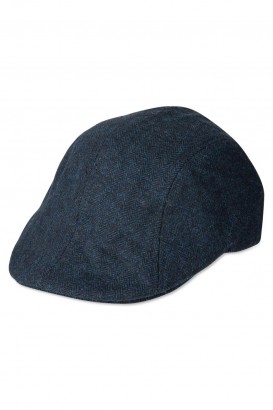  Casquette Haggar | Casquette plate bleue à couture centrale en chevrons brossés - Homme