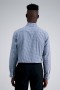  Haggar Businesshemden | Premium-Komfort-Businesshemd – Blau kariert – Herren
