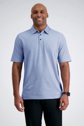  Haggar Polos | Zweifarbiges Piqué-Poloshirt in Blau – Herren