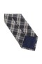  Haggar Neckwear | Fine Plaid Tie Μαύρη - Ανδρική