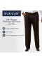  Κοστούμια & Αθλητικά Παλτό Haggar | Παντελόνι Premium Stretch JM Haggar Big & Tall - Πλισέ Μπροστά, Σοκολά - Άνδρες