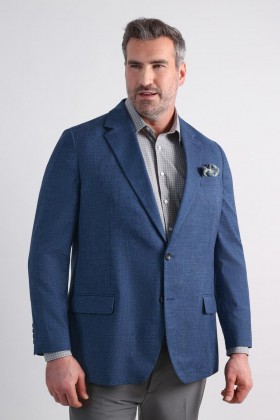  Κοστούμια Haggar Big & Tall | Big & Tall JM Haggar Mélange Weave Sport Coat Chambray - Άνδρες