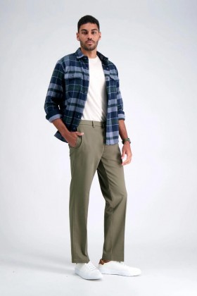Haggar Casual Παντελόνι | Iron Free Premium Khaki Toast - Άνδρες